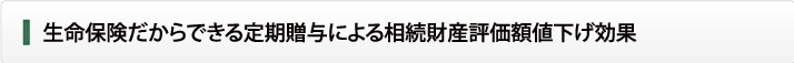 連年贈与による相続財産評価額引き下げ効果