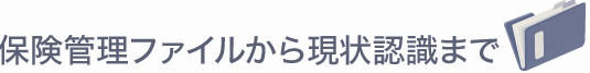 保険管理ファイルから現状認識まで